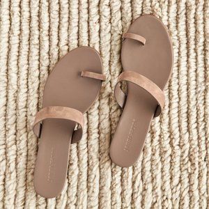 Jenni Kayne Oiled Leather Strap Sandal in Taupe 37